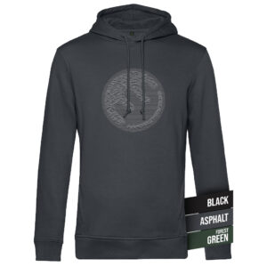 Waves - Organic hoody in black or asphalt